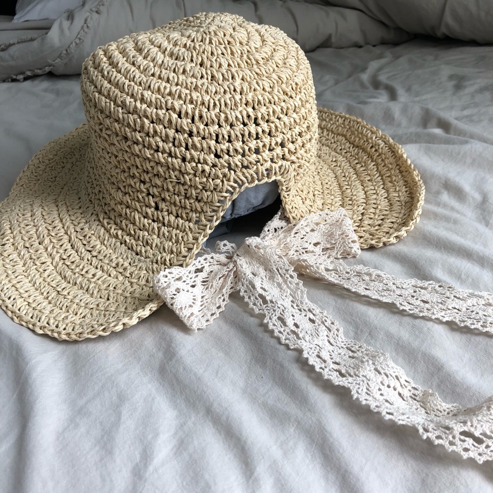 Sunhat w/back lace tie from Japan